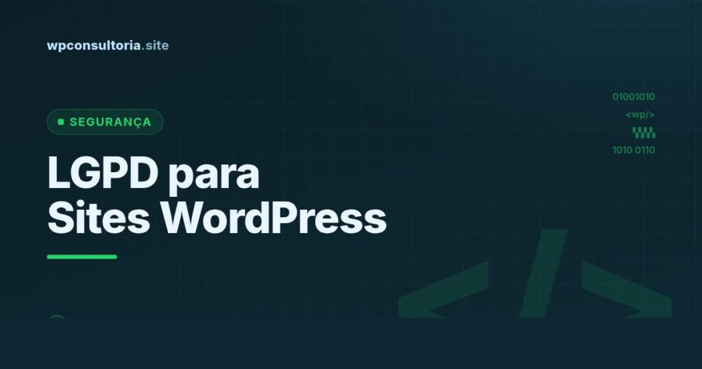 Capa do artigo: LGPD para sites WordPress